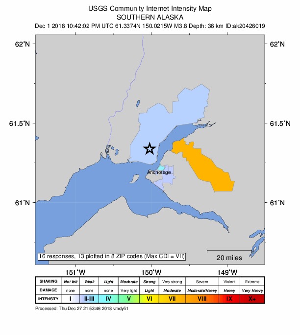 Did You Feel It? map: shaking reported by the public