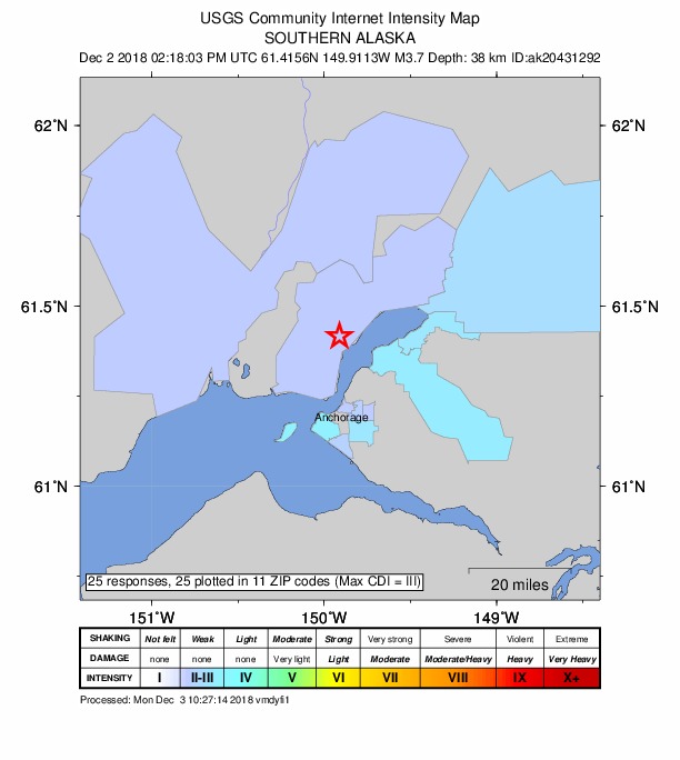 Did You Feel It? map: shaking reported by the public