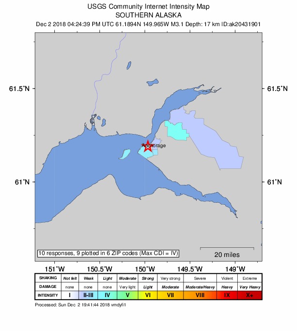Did You Feel It? map: shaking reported by the public