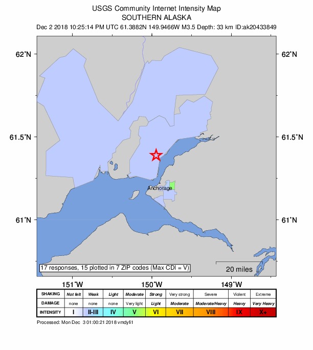Did You Feel It? map: shaking reported by the public