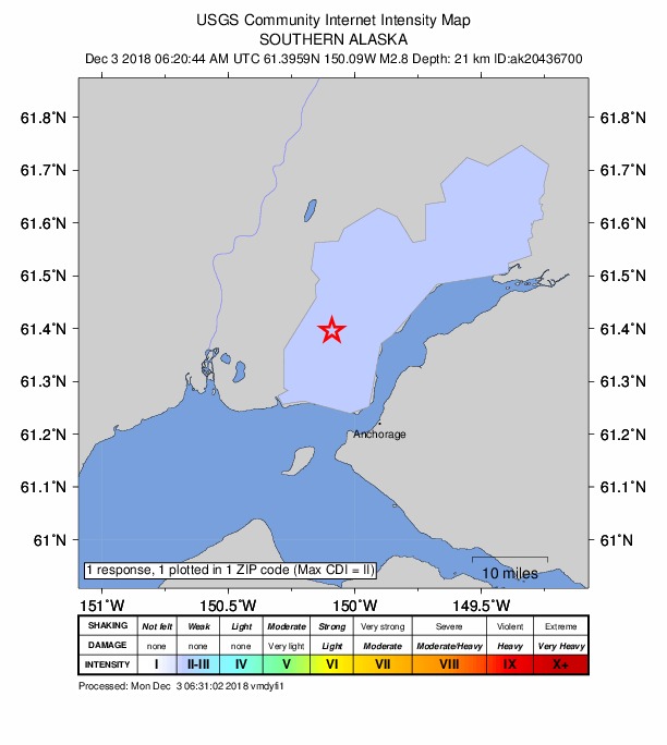 Did You Feel It? map: shaking reported by the public