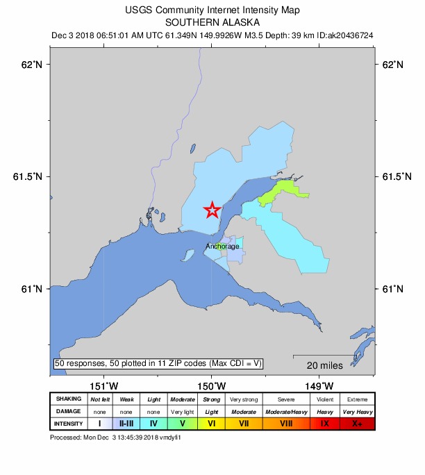 Did You Feel It? map: shaking reported by the public