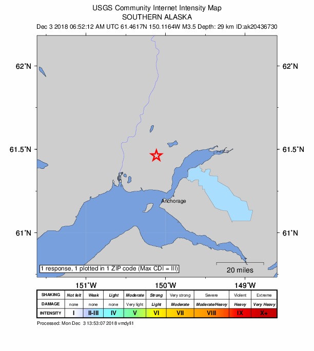 Did You Feel It? map: shaking reported by the public