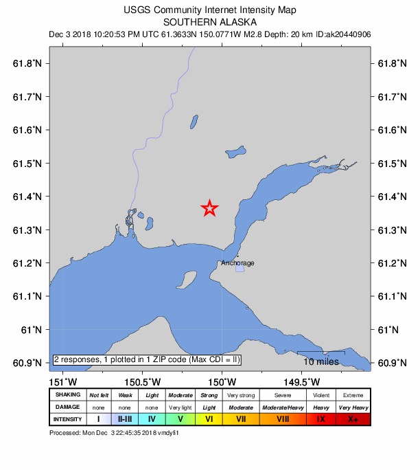 Did You Feel It? map: shaking reported by the public