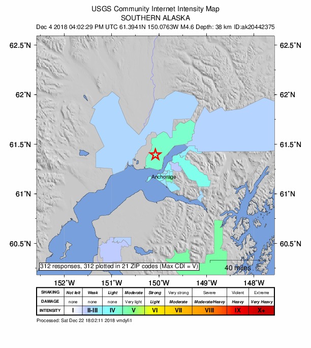 Did You Feel It? map: shaking reported by the public