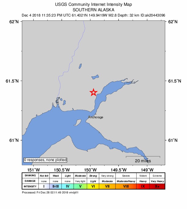 Did You Feel It? map: shaking reported by the public