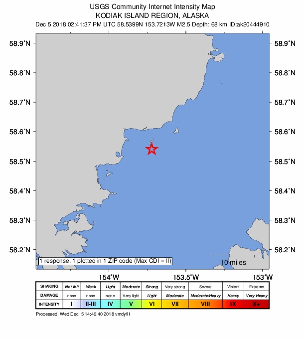 Did You Feel It? map: shaking reported by the public
