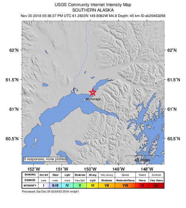 Did You Feel It? map: shaking reported by the public