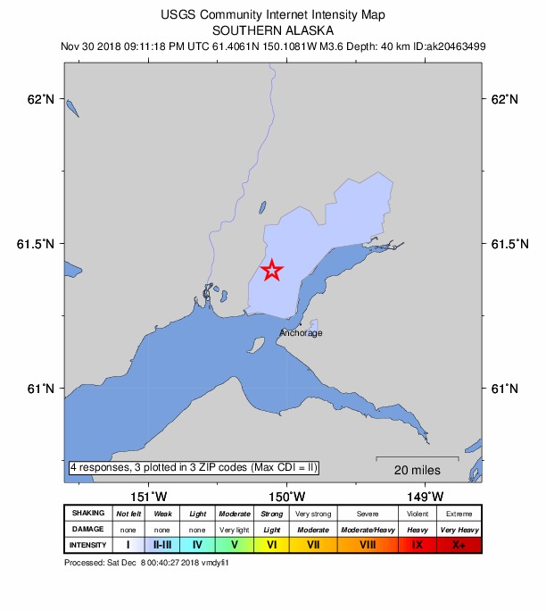 Did You Feel It? map: shaking reported by the public
