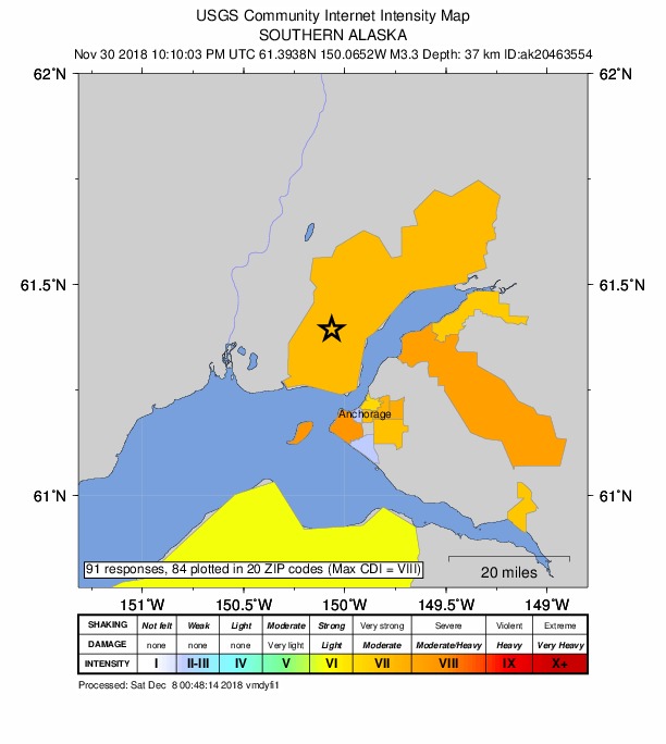 Did You Feel It? map: shaking reported by the public