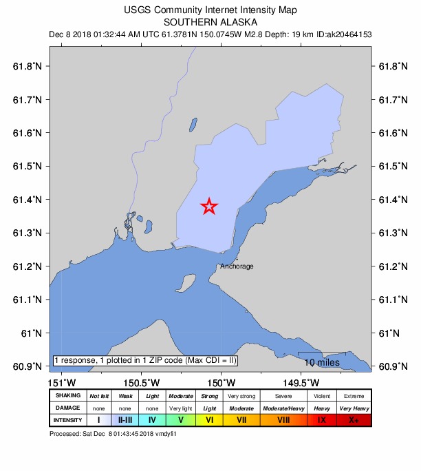 Did You Feel It? map: shaking reported by the public