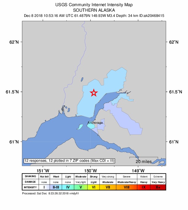 Did You Feel It? map: shaking reported by the public