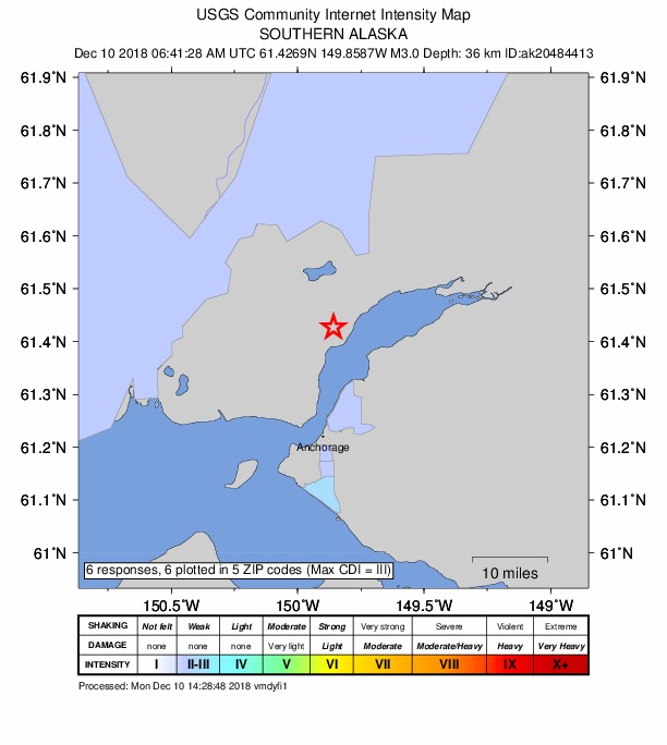 Did You Feel It? map: shaking reported by the public