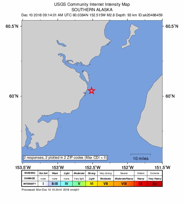 Did You Feel It? map: shaking reported by the public