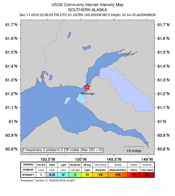 Did You Feel It? map: shaking reported by the public