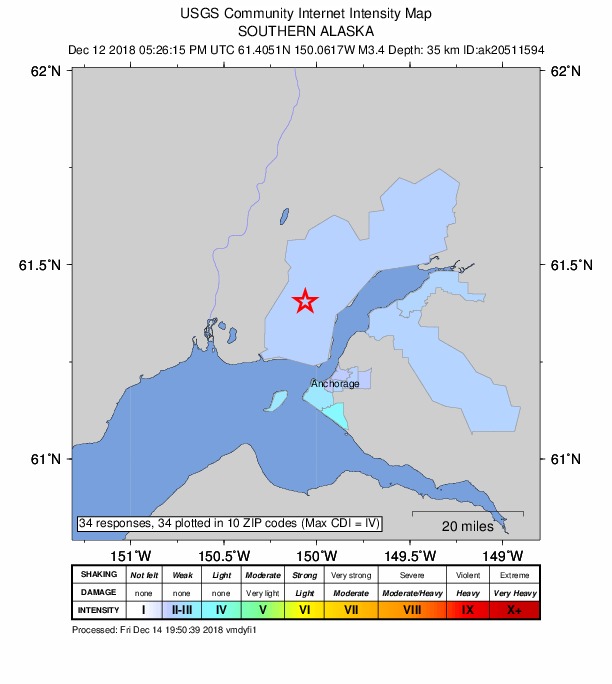 Did You Feel It? map: shaking reported by the public