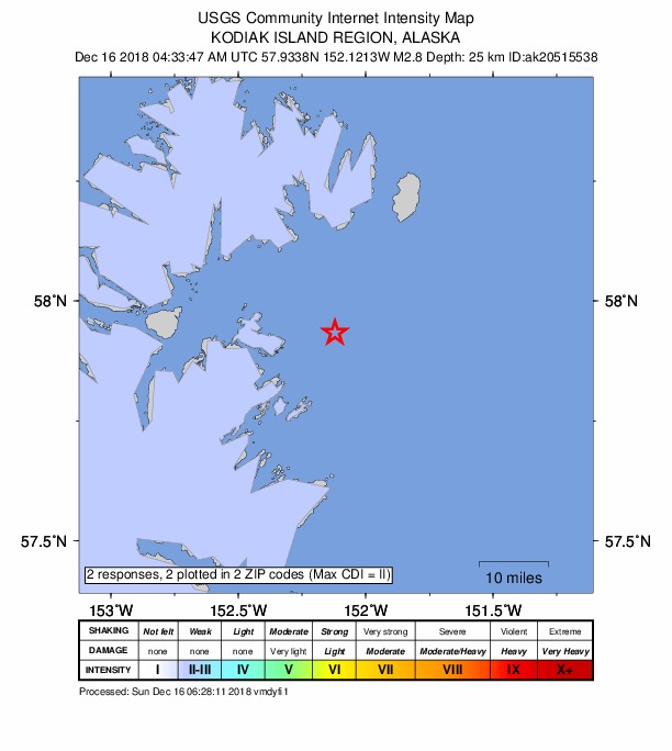 Did You Feel It? map: shaking reported by the public