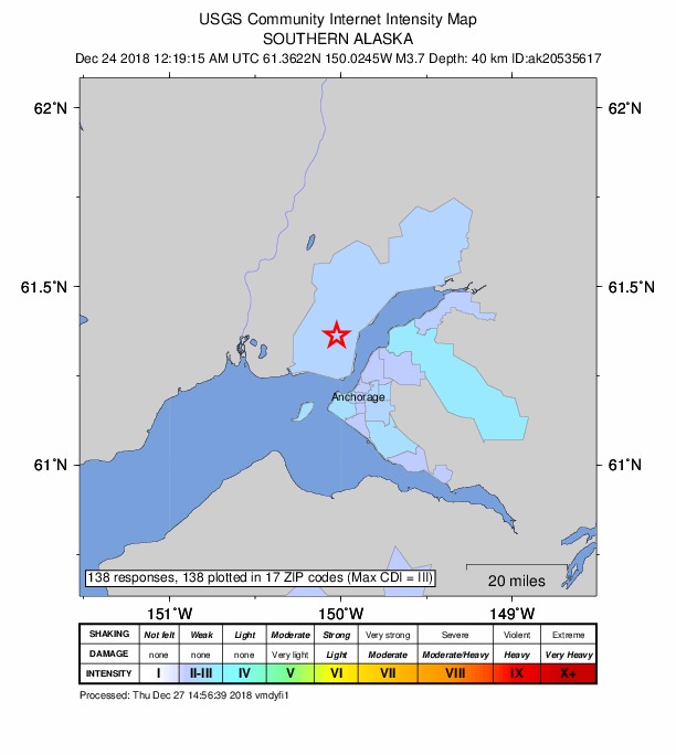 Did You Feel It? map: shaking reported by the public