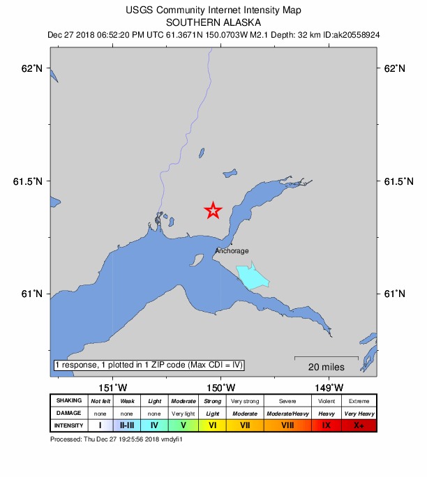 Did You Feel It? map: shaking reported by the public