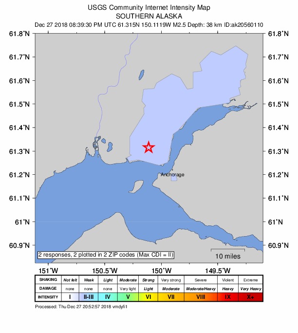 Did You Feel It? map: shaking reported by the public