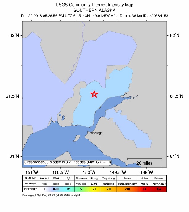 Did You Feel It? map: shaking reported by the public
