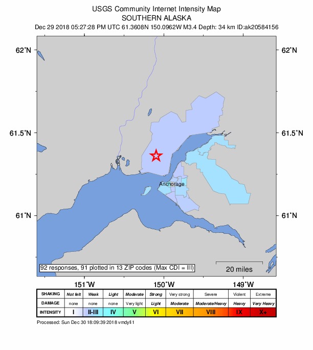 Did You Feel It? map: shaking reported by the public