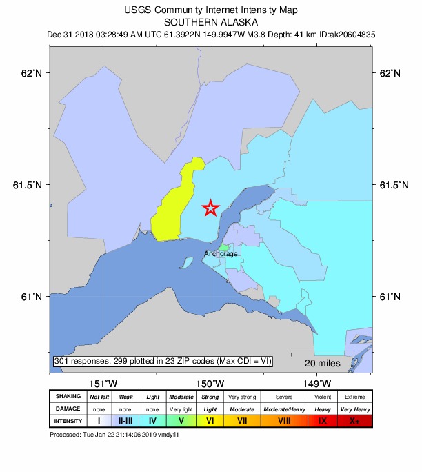 Did You Feel It? map: shaking reported by the public