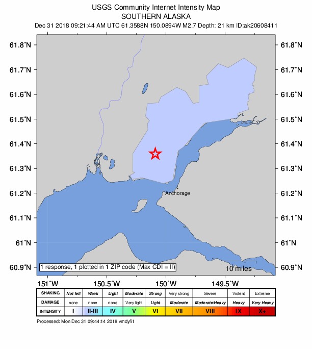 Did You Feel It? map: shaking reported by the public