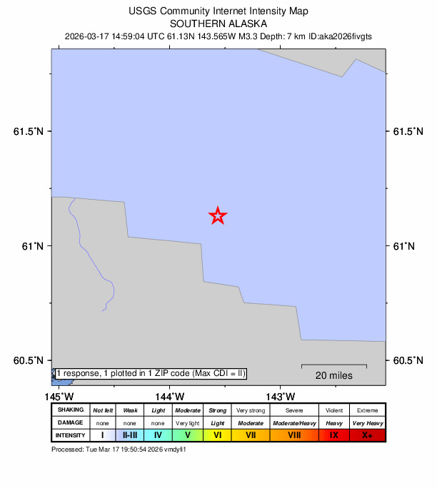 Did You Feel It? map: shaking reported by the public