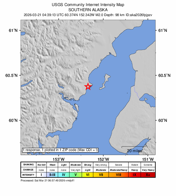Did You Feel It? map: shaking reported by the public
