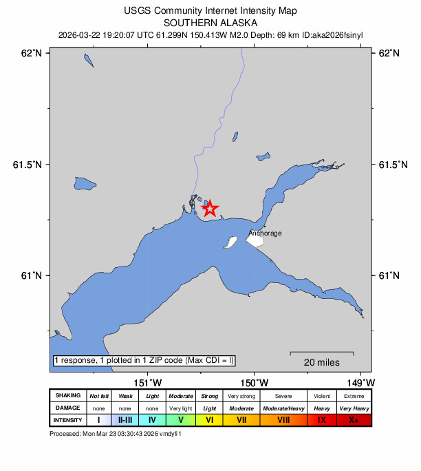 Did You Feel It? map: shaking reported by the public