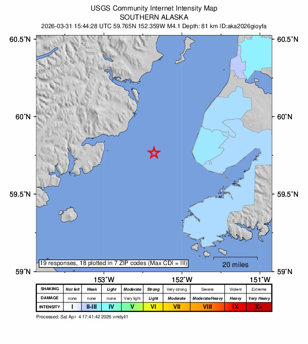 Did You Feel It? map: shaking reported by the public