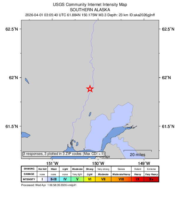 Did You Feel It? map: shaking reported by the public