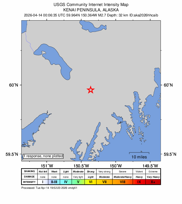 Did You Feel It? map: shaking reported by the public