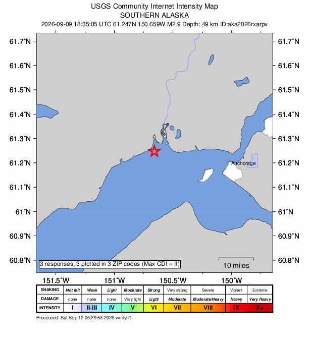 Did You Feel It? map: shaking reported by the public