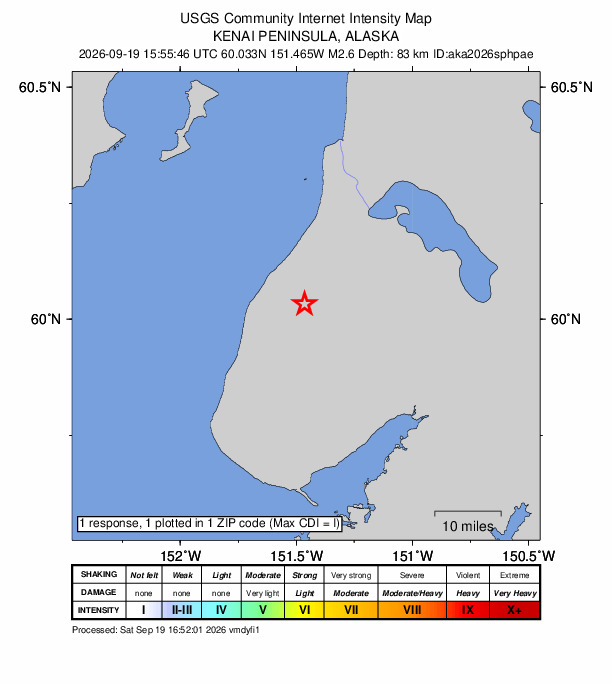 Did You Feel It? map: shaking reported by the public