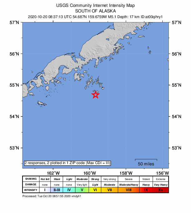 Did You Feel It? map: shaking reported by the public