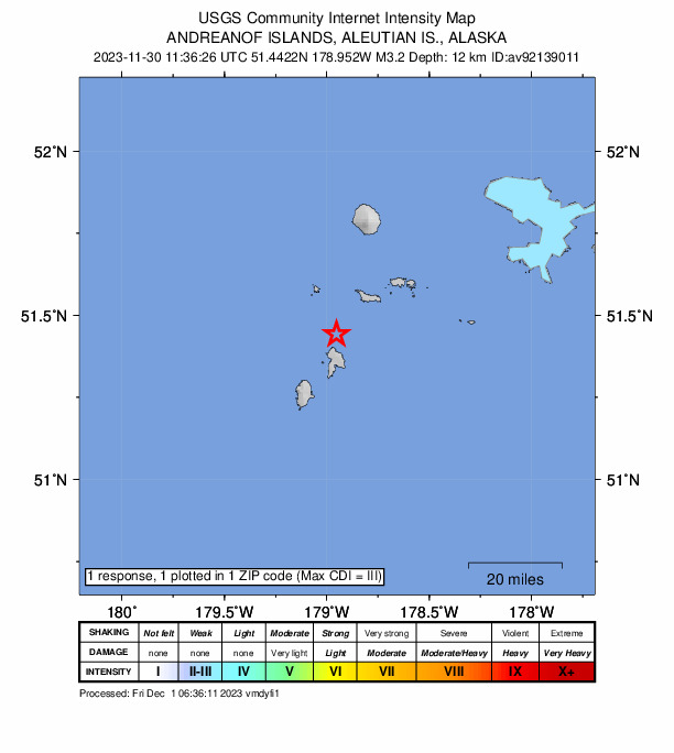 Did You Feel It? map: shaking reported by the public