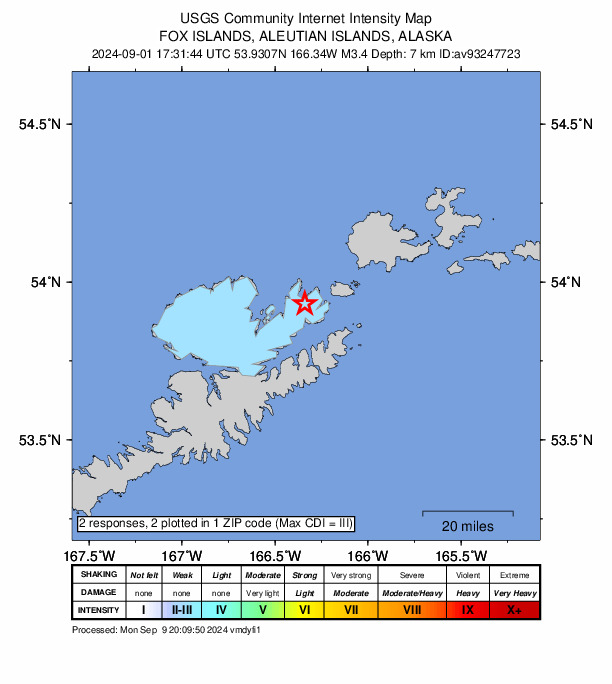 Did You Feel It? map: shaking reported by the public