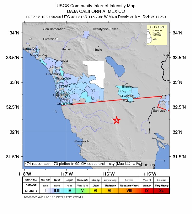 Did You Feel It? map: shaking reported by the public