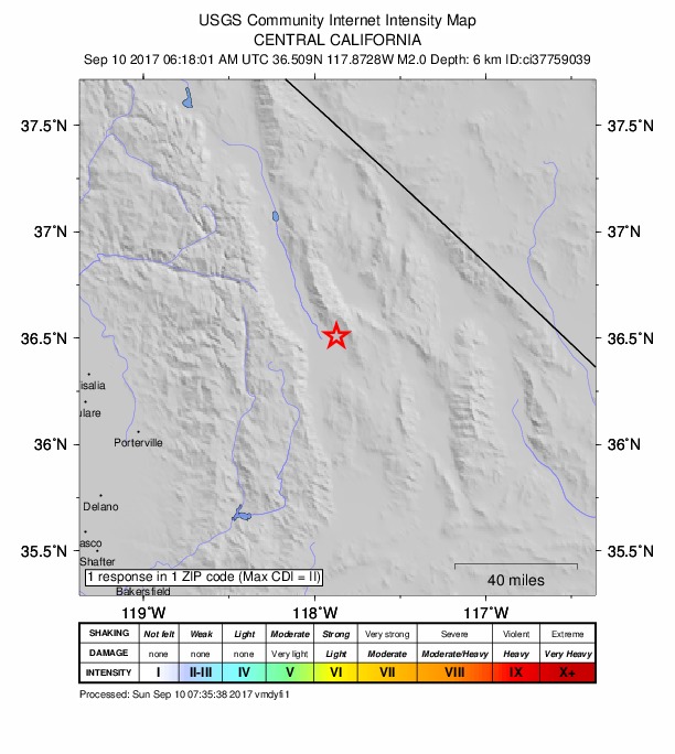 Did You Feel It? map: shaking reported by the public