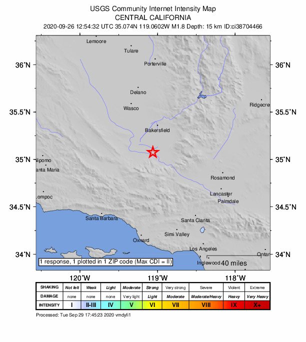 Did You Feel It? map: shaking reported by the public