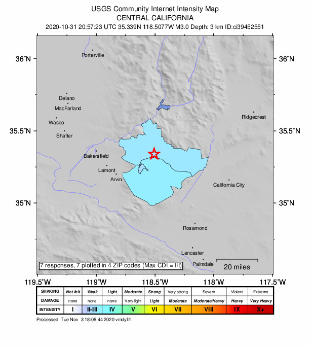 Did You Feel It? map: shaking reported by the public