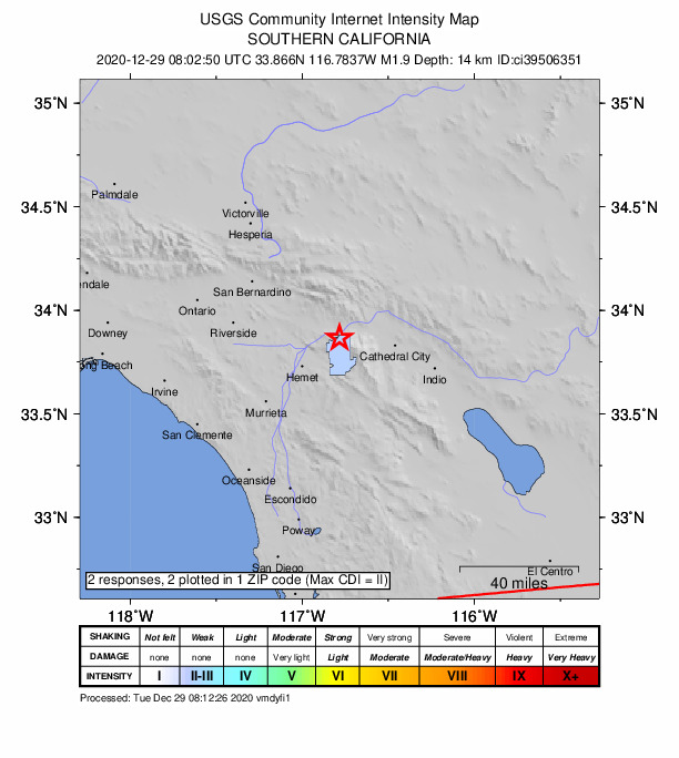 Did You Feel It? map: shaking reported by the public