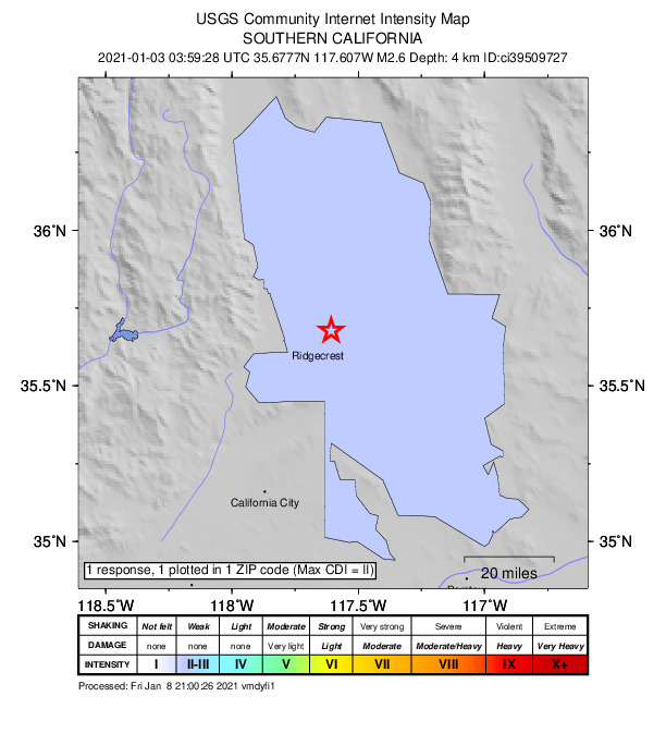 Did You Feel It? map: shaking reported by the public