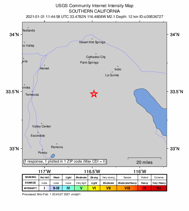 Did You Feel It? map: shaking reported by the public