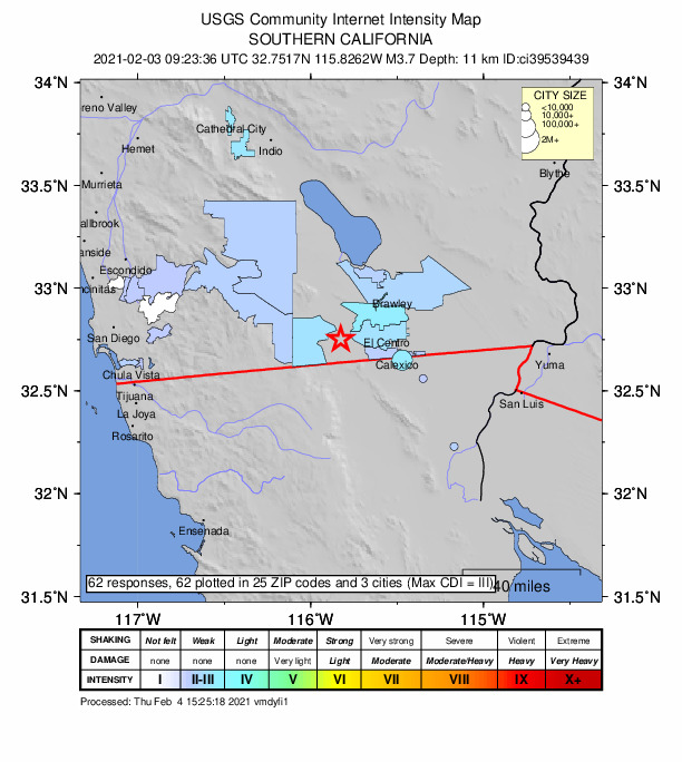 Did You Feel It? map: shaking reported by the public