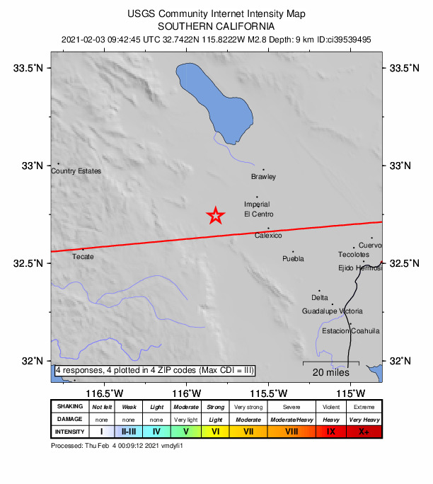 Did You Feel It? map: shaking reported by the public
