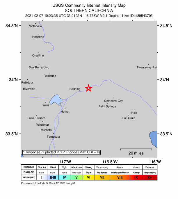 Did You Feel It? map: shaking reported by the public