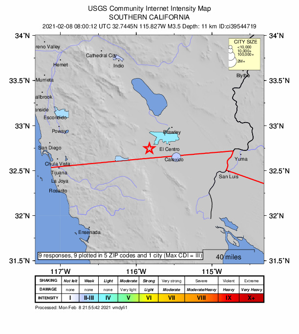 Did You Feel It? map: shaking reported by the public